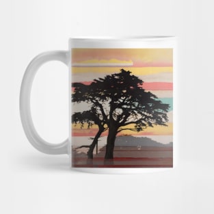 Cypress Tree at Sunset Mug